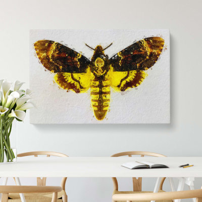 Deathshead Moth - Wrapped Canvas Painting