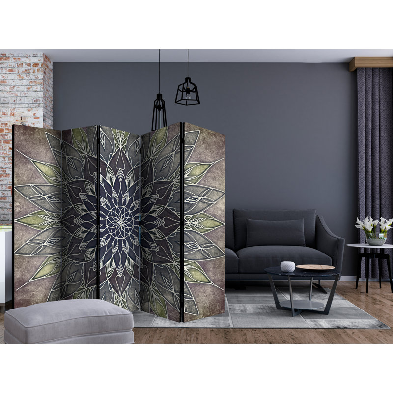 225 cm W x 172 cm H 5 - Panel Folding Room Divider