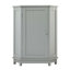 Armoire de salle de bain avec rangement en coin triangulaire avec tablettes réglables, panneau de fibres à densité moyenne moderne pour une utilisation efficace de l'espace