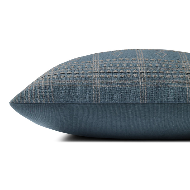 Coussin Angela Rose x Loloi Lina, Bleu / ardoise, Polyester/ Bourre en polyester