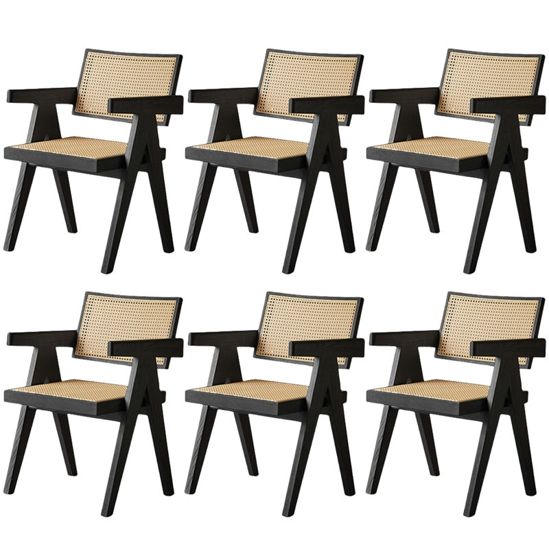 Chaise en rotin cendré respirant et durable, 6