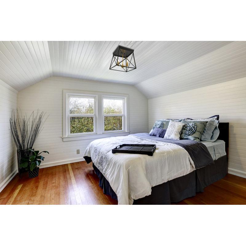 Toledo Flush Mount, Olde Brass, Matte Black