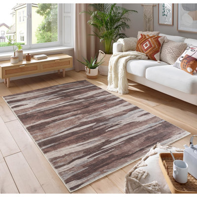5 pi 3 po Tapis multicolore X 7, tapis élégant pour la circulation élevée et sécuritaire pour les animaux de compagnie