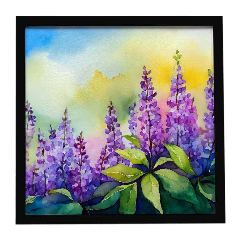 Idaho Syringa dans une aquarelle, reproduction d'art encadrée