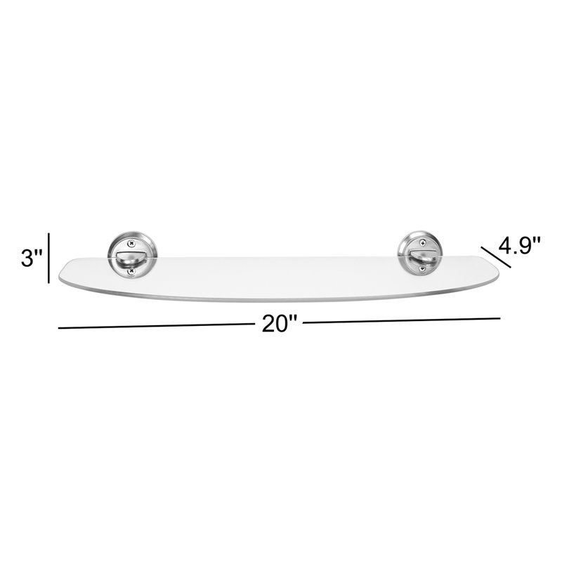 Ascenza Oval Glass Accent Shelf