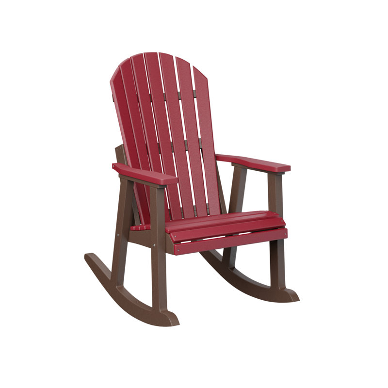 Fauteuil berçant berlinois berlinois, Scarlet Red Top/Chocolate Brown Base