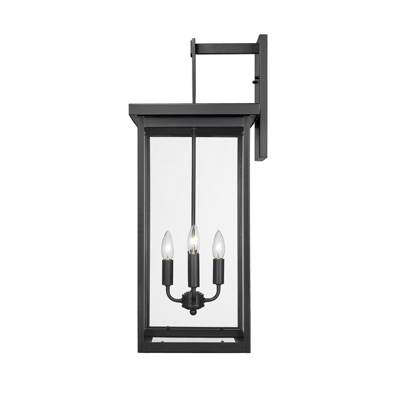 Applique murale d'extérieur Osakis Light, Noir thermolaqué, H 30 po x l 12 po