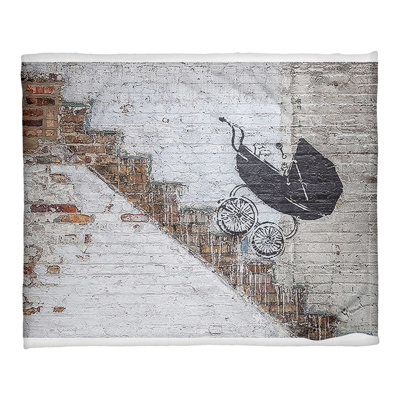 Banksy Sewn Throw Blanket