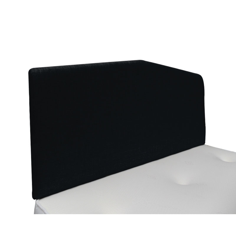 Burchett Upholstered Headboard, Small Single (2'6), Naples Velvet, Charcoal
