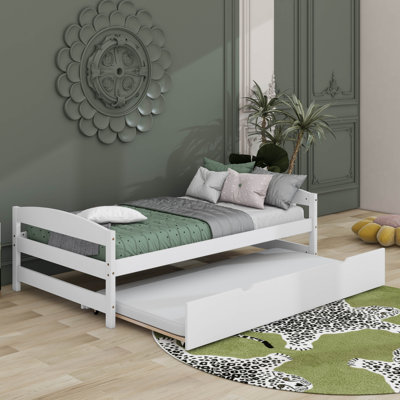 Lit plateforme simple avec lit gigogne