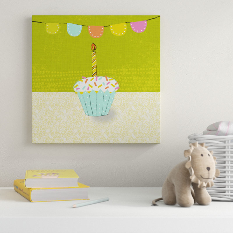 « rétro birthday iii », art sur toile, H 14 po x l 14 po x P 2 po
