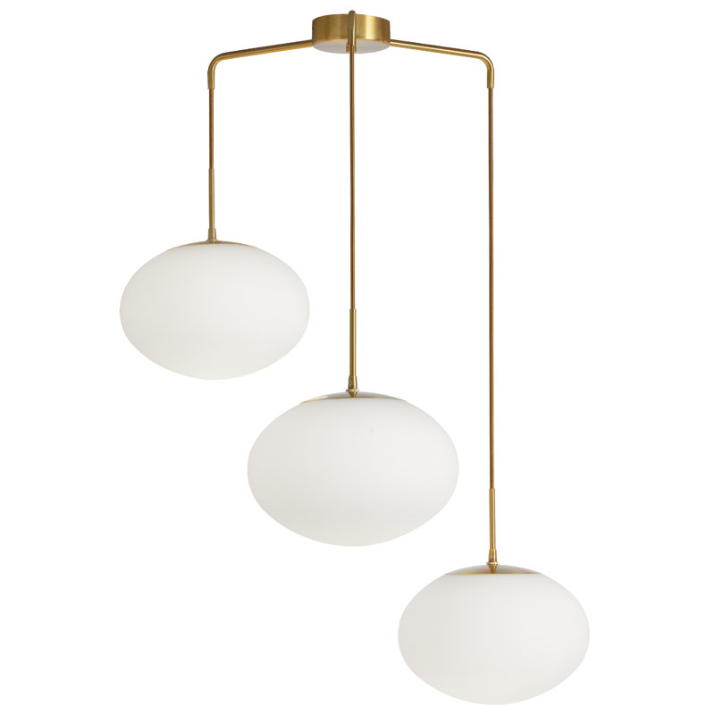 Luminaire suspendu 3 lumières Tavion, Laiton vieilli