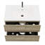 Meuble-lavabo moderne 30 po en chêne brut avec lavabo, trop-plein, glissières de tiroir silencieuses, 20% de rangement supplémentaire, poignée minimaliste - armoire, glissières en céramique E1 New Age Boards, rangement Boost, look-2053938782