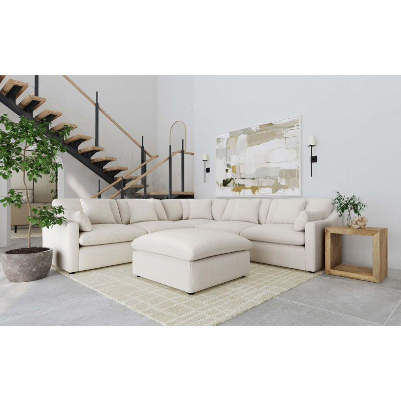 Canapé modulaire rembourré 6 pièces Greeley