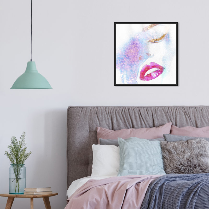Magie D'Or - Peinture sur toile, H 24 po x l 24 po, Cadre noir