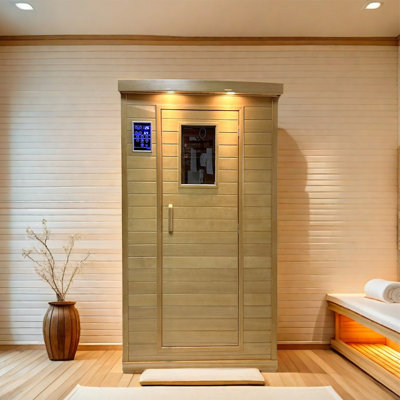 Sauna intérieur en bois massif simple