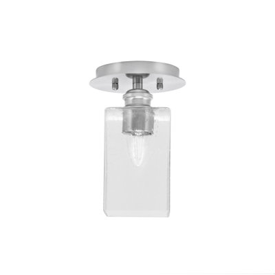 Verre à bulles semi-encastré carré 1 lumière Edge 4 "