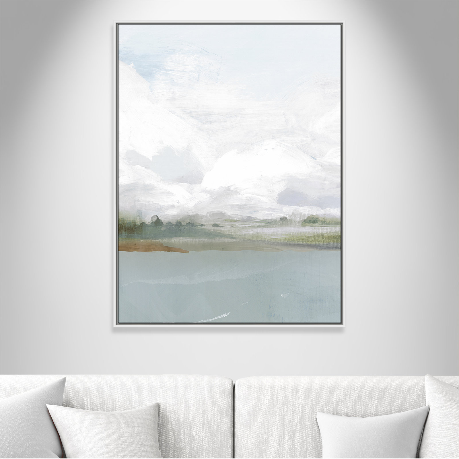 All Shore Painting, 37.5" H x 25.5" W, White