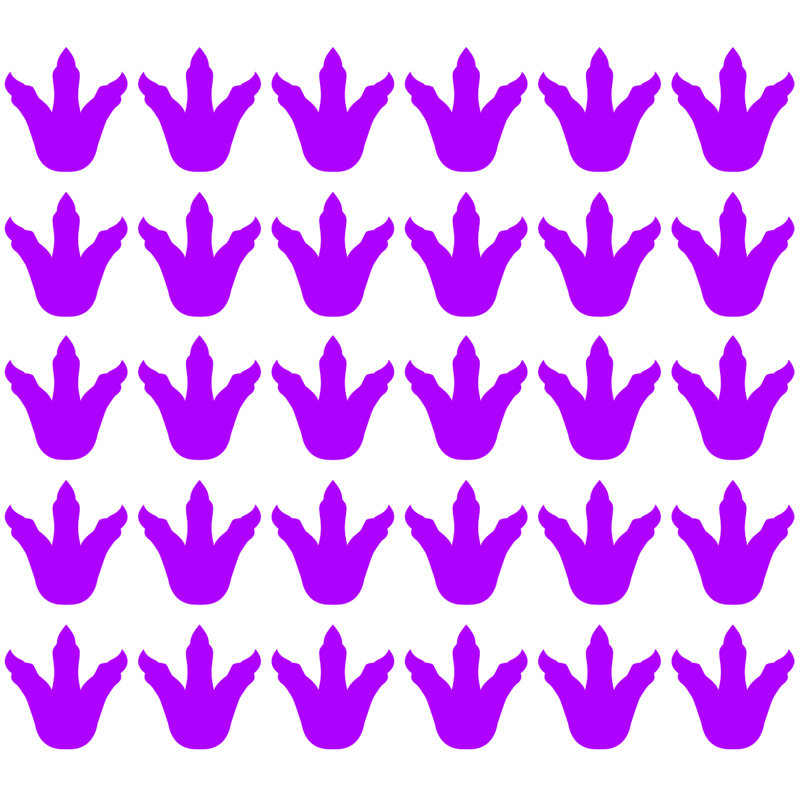 Autocollant mural empreintes Clemons, Mauve
