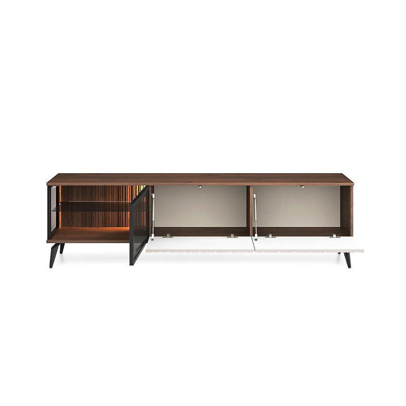 Unfinished Display Stand with Fireplace Included