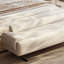 Banc rembourré en cuir de microfibre crème-101074356