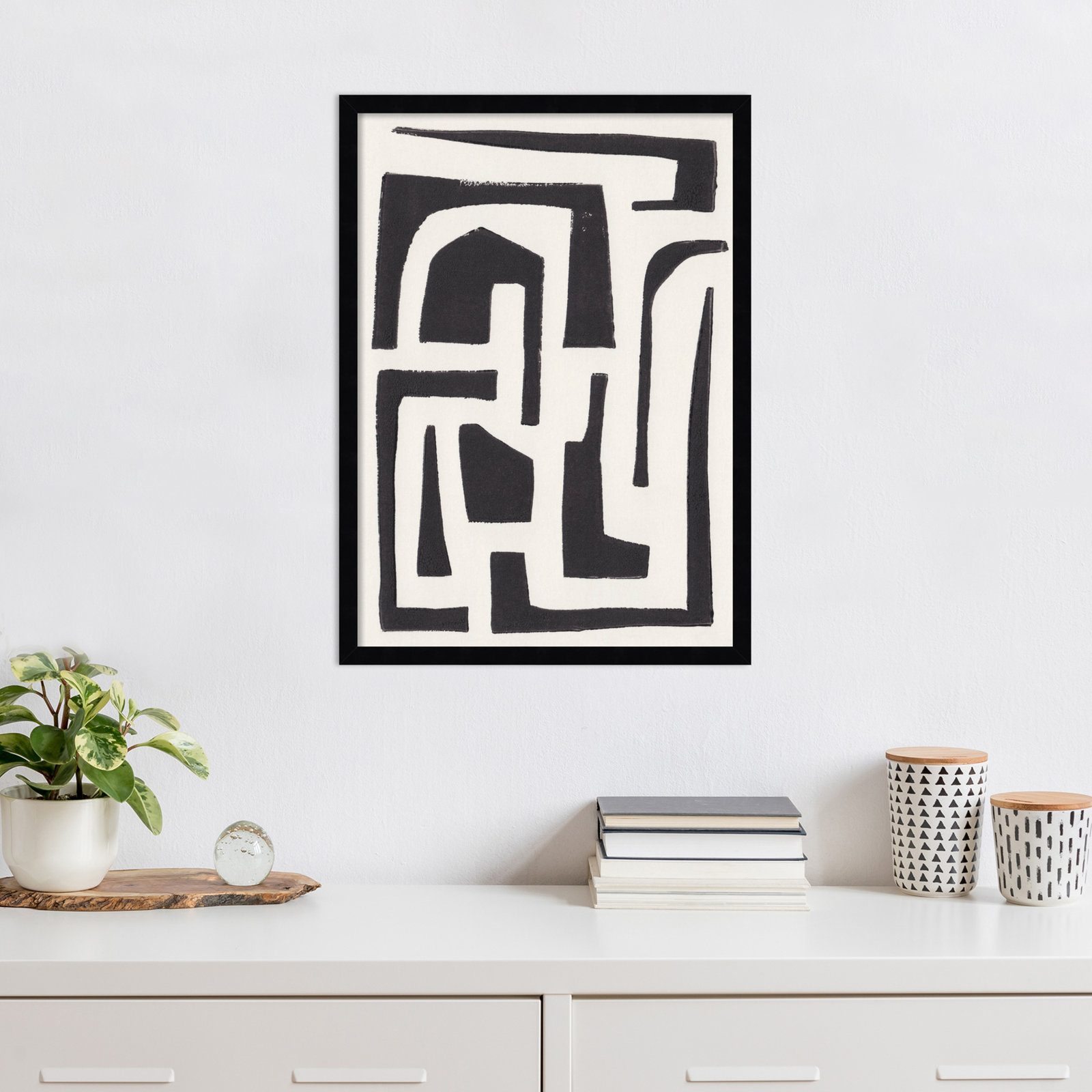 Neighborhood Print by Alisa Galitsyna, Black, 25" H x 18" W x 1" D