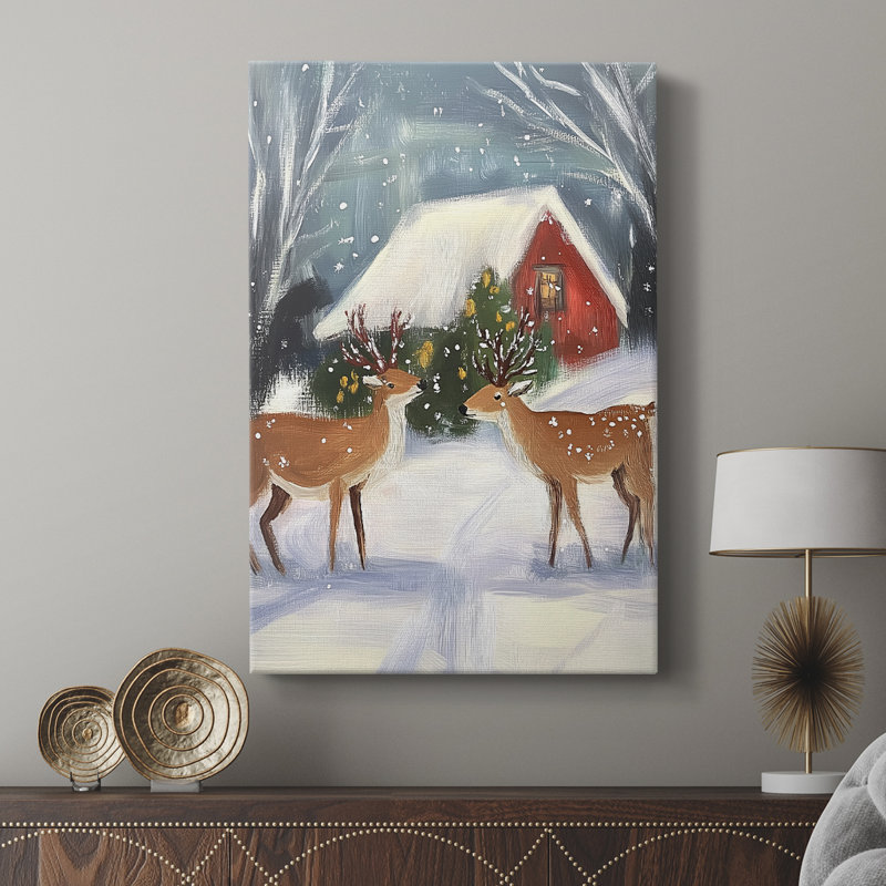 Art de Noël des Fêtes de Noël CDLxxi - galerie sur mesure Cavas, H 12 po x l 8 po
