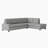 Mahni 111" Modern & Contemporary Microfiber Reversible Sectional Sofa with Versatile Reversible Configuration, Integrated Drop-Down Table with Cupholders-826148262
