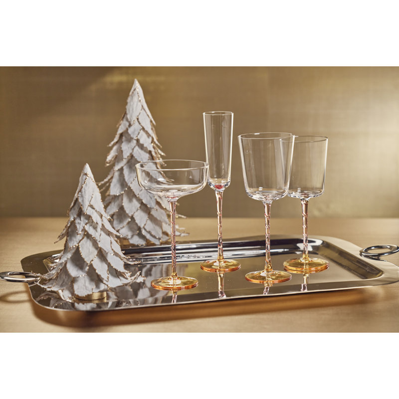 Ensemble de 4 pièces 13,53 oz. Verre à vin en verre rouge, Ambre / rose