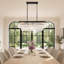 Lustre rectangulaire en cristal noir à 11 lumières de 34 pouces, suspension moderne à 2 niveaux K9-1315870895