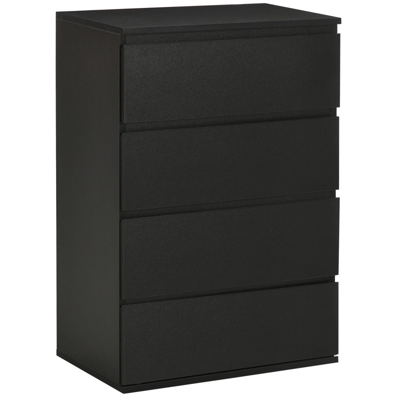 Commode 4 tiroirs Aquavious, Noir