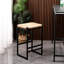 De 2 jacinthes d'eau - et tendance, polyvalent l 15,72 po x l 13,14 po x H 25 po, 19 lb, tabourets de bar sans dossier à finition naturelle, facile à installer, hauteur de 25 po, poids de 20 lb