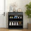 Armoire à chaussures d'entrée avec 2 tiroirs rabattables pour 12 paires de chaussures