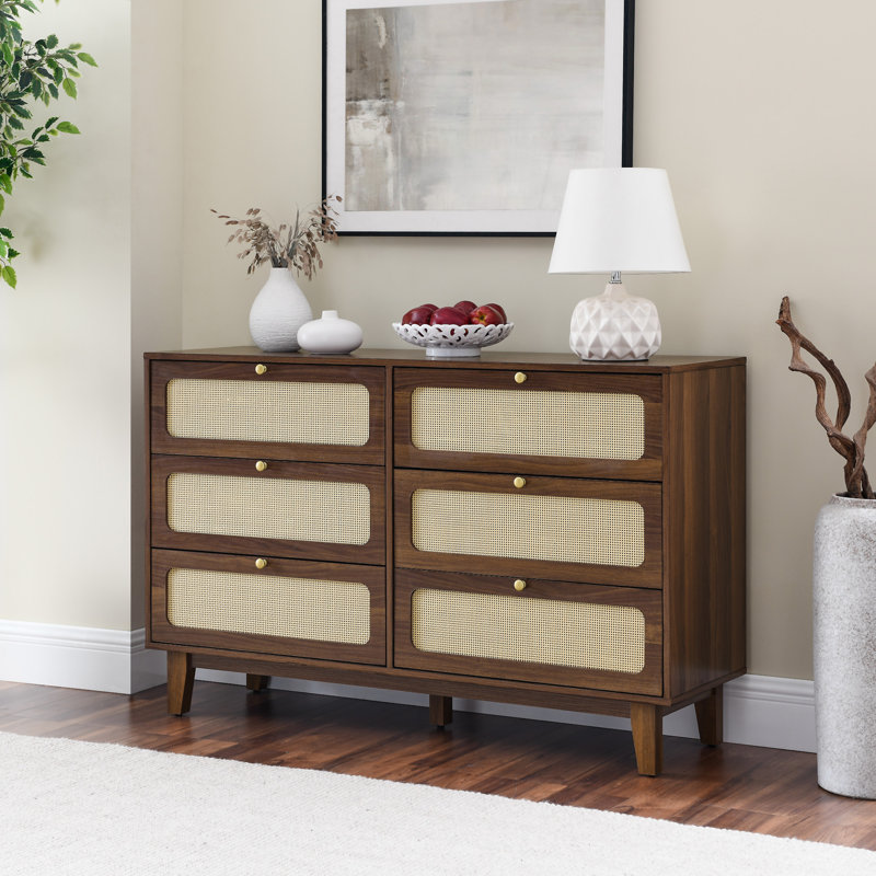 Commode à tiroirs, Noyer naturel