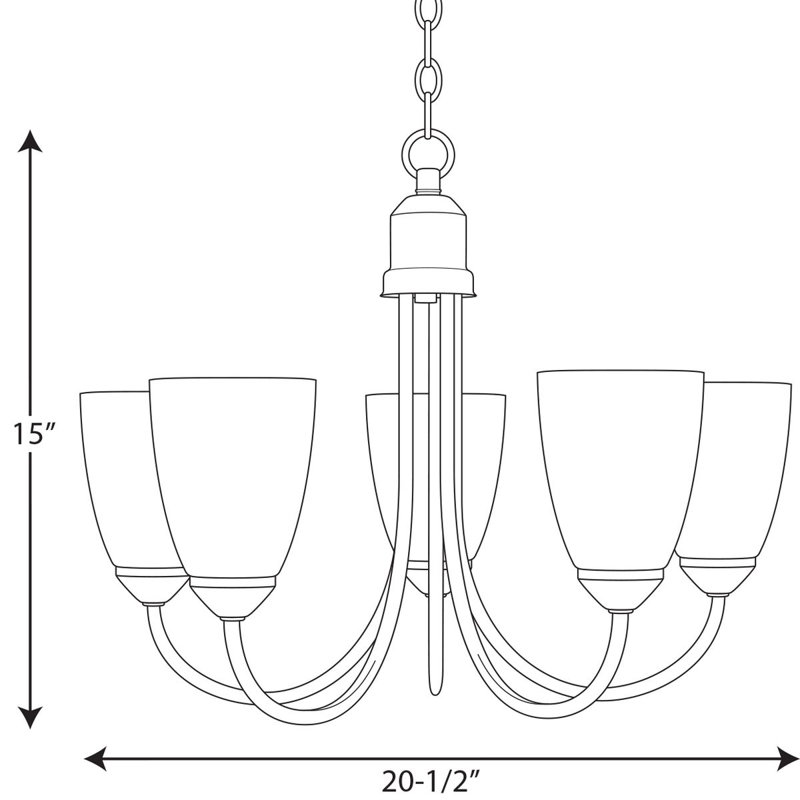 Carilynn 5-Light Antique Bronze Traditional Chandelier, Antique Bronze