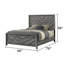 Lit double en bois de style moderne gris Denver