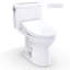 TOTO® WASHLET+®  Drake® II Two-Piece Elongated 1.28 GPF Toilet and WASHLET+® S5 Bidet Seat, Cotton White - MW4543446CEFG#01