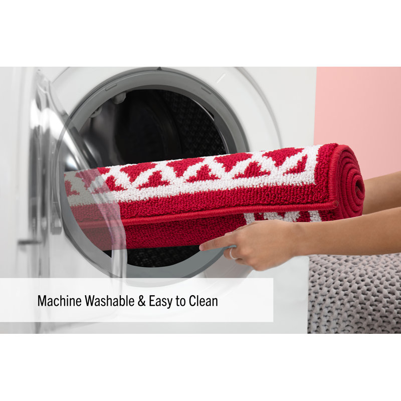 Tapis touffeté à la machine Nautica Collin Border, Tapis de couloir 26 x 60