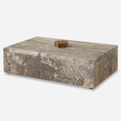 Brayden Studio® Ciske Travertine Stone Box