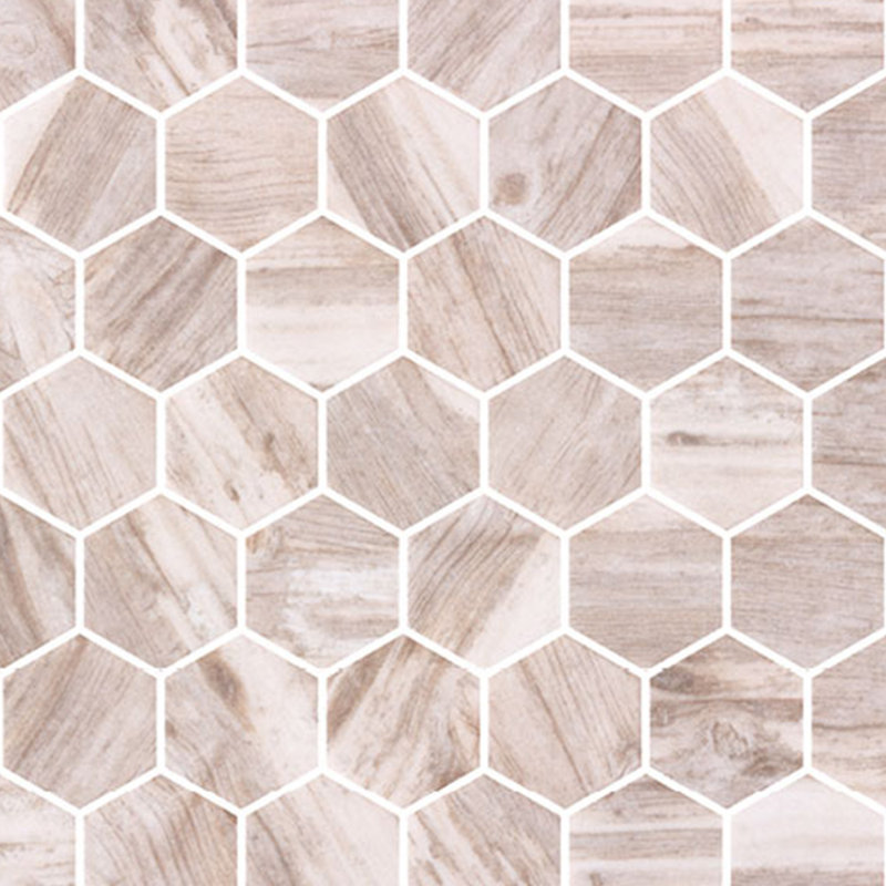 Spectrum Forest 2 Inch Recycled Glass Floor and Wall Mosaic Tile, Beige