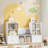 55.1"W Cube Bookcase, Bookshelf with Removable Drawers-933267335