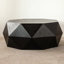 Table basse rétro américaine de 96,5 cm (38 po) avec trois textures distinctes - Surface 3D noire de style antique et bois de sapin, attrayante