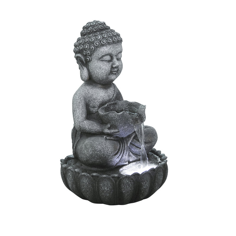Handcrafted Indoor Sculptural Fountain with Lights