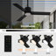 Ventilateur de plafond extérieur étanche 42 po IP65 avec lumières à DEL à intensité variable et télécommande