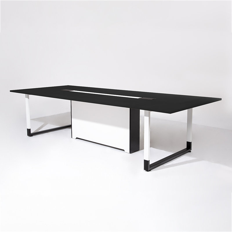 Table de conférence rectangulaire, Noir, H 29,53 po x L 118,11 po x l 47,24 po
