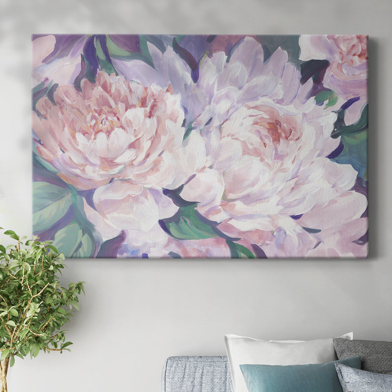 Pe pivoines en fleurs, toile tendue I-Gallery, H 12 po x l 18 po
