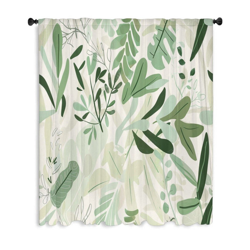 Heimfrid Sheer Curtain Single Panel, 50" W x 84" L