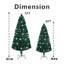 Arbre de Noël artificiel 6 pi avec étoiles et lumières à fibre optique-565586412