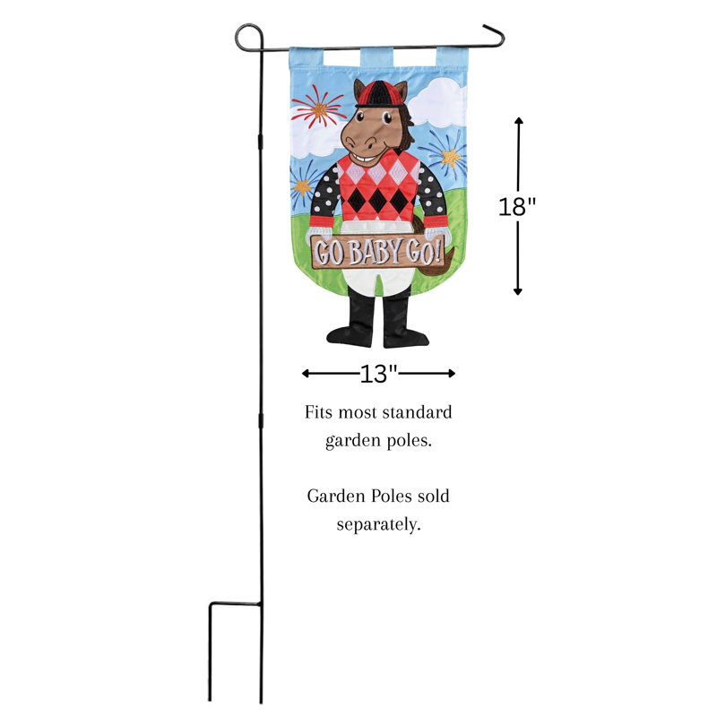 Drapeau de jardin en polyester à double face H 24 po x l 13 po Saiqa