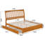 Lit plateforme Imarion avec pied de lit à panneau et lit gigogne-742129045-742129038